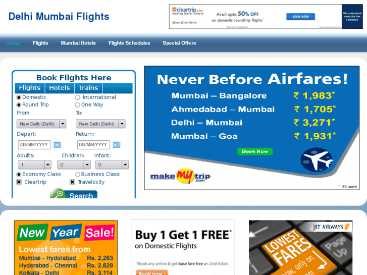 www.newdelhimumbaiflights.com