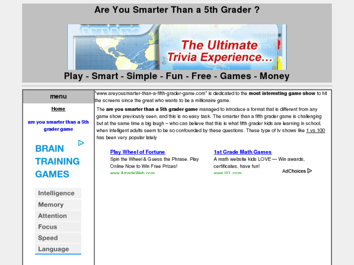 www.areyousmarter-than-a-fifth-grader-game.com