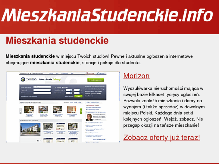 www.mieszkaniastudenckie.info