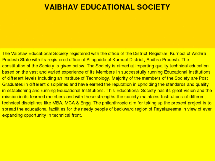 www.vaibhaveducationalsociety.org