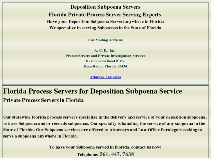 www.depositionsubpoena.com