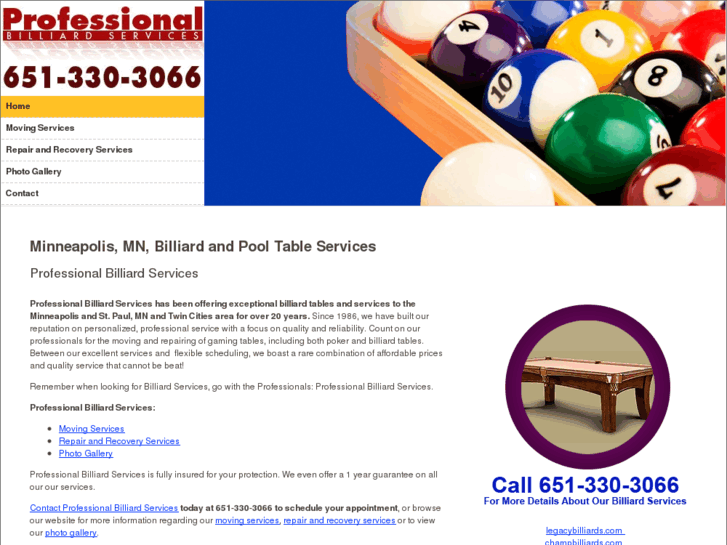 www.professionalbilliardservices.com