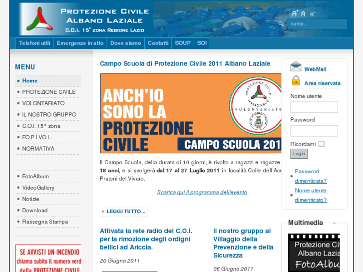 www.protezionecivilealbano.org