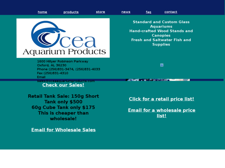 www.oceaaquariumproducts.com