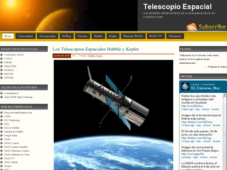 www.telescopioespacial.com