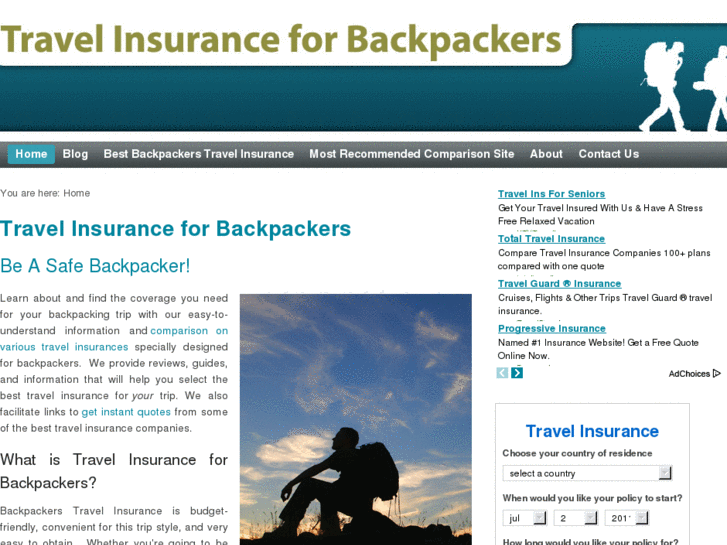 www.travelinsuranceforbackpackers.net