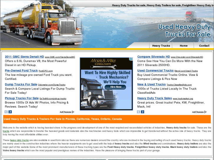 www.usedheavydutytrucksforsale.net