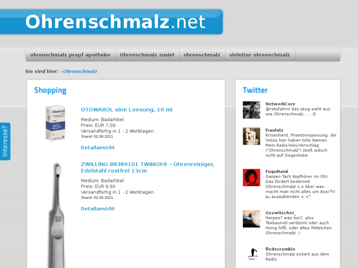 www.ohrenschmalz.net