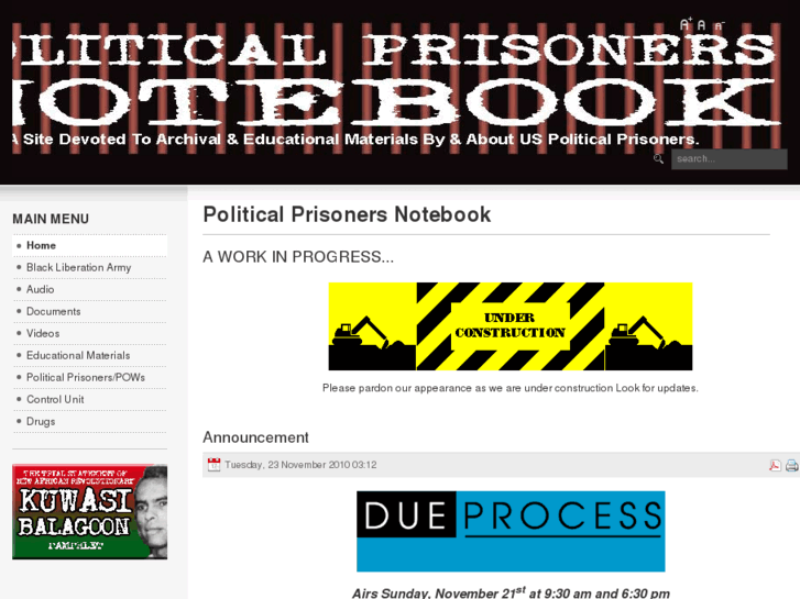 www.politicalprisonersnotebook.com