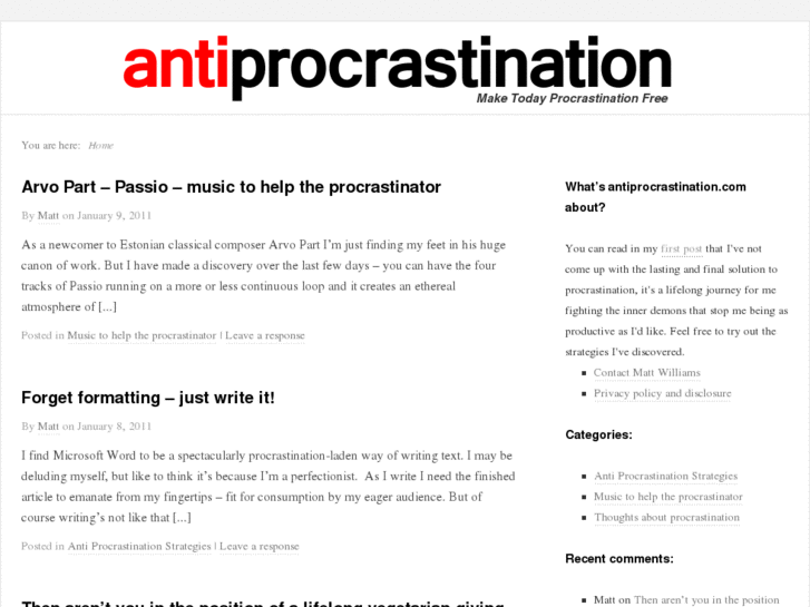 www.antiprocrastination.com