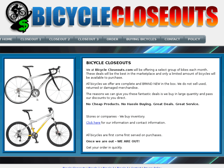 www.bicyclecloseouts.com