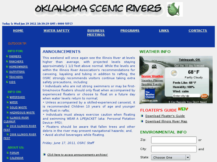 www.oklahomascenicrivers.net