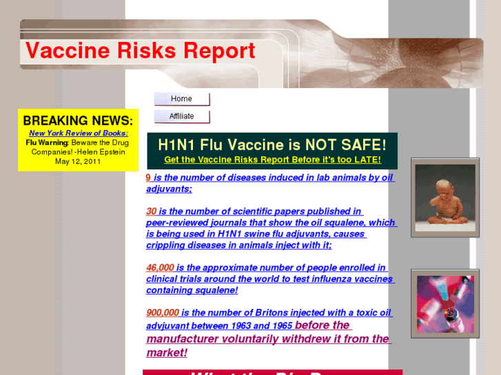 www.vaccinerisksreport.com