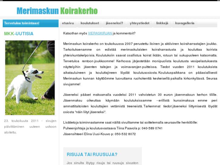 www.merimaskunkoirakerho.net