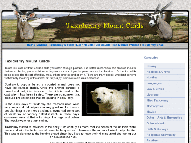 www.taxidermymountguide.com