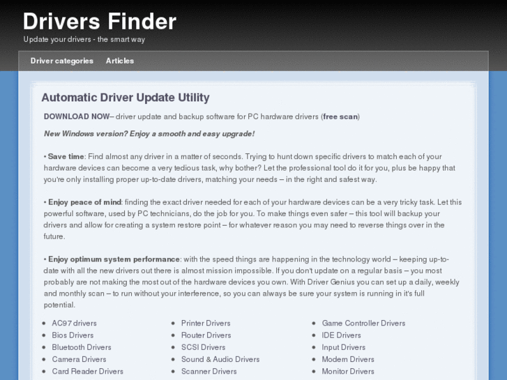 www.driversfinder.net