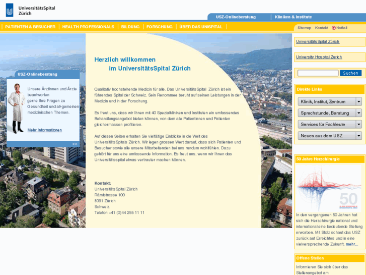 www.unispital.ch