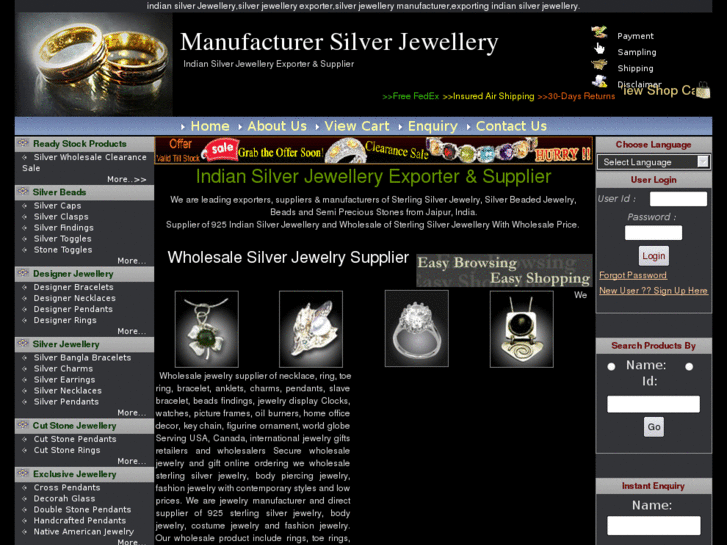 www.manufacturersilverjewellery.com