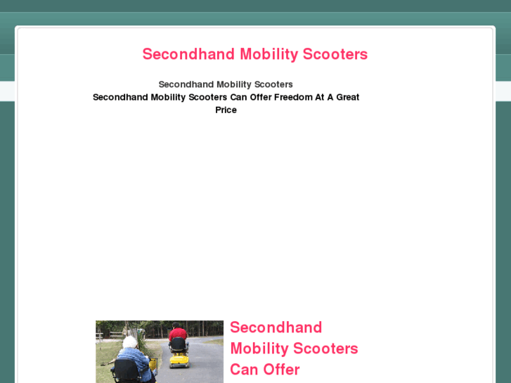 www.secondhandmobilityscooters.org