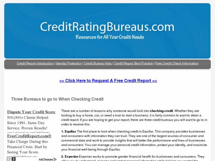 www.creditratingbureaus.com