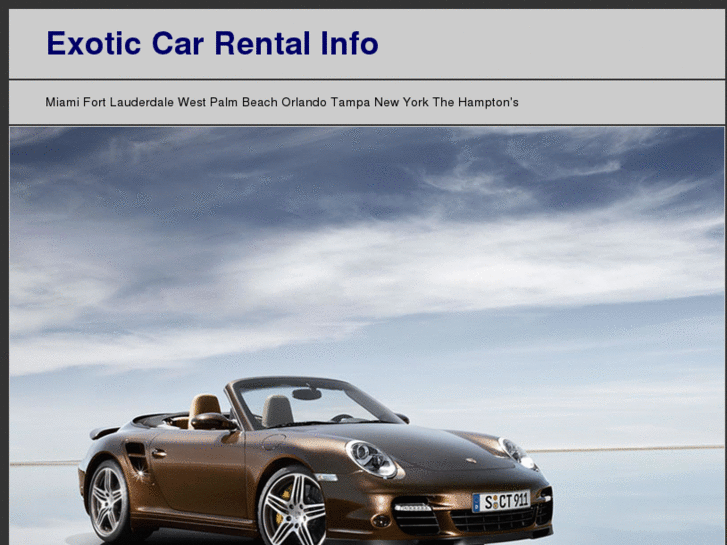 www.exoticcarrental.info