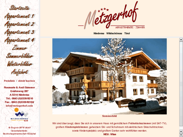 www.ferienwohnung-appartement-wildschoenau-tirol-oesterreich.com