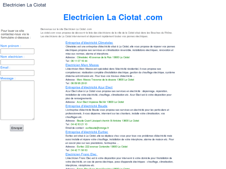 www.electricienlaciotat.com