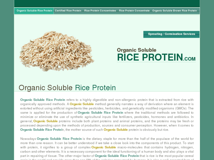 www.organicsolublericeprotein.com