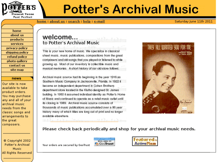 www.pottersarchivalmusic.com