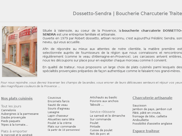 www.charcuterie-dossetto-sendra.com