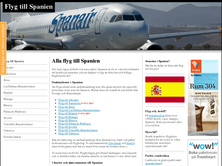 www.flygtillspanien.se