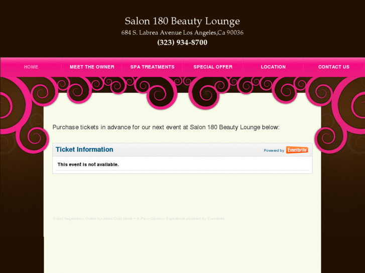 www.salon180beautylounge.com