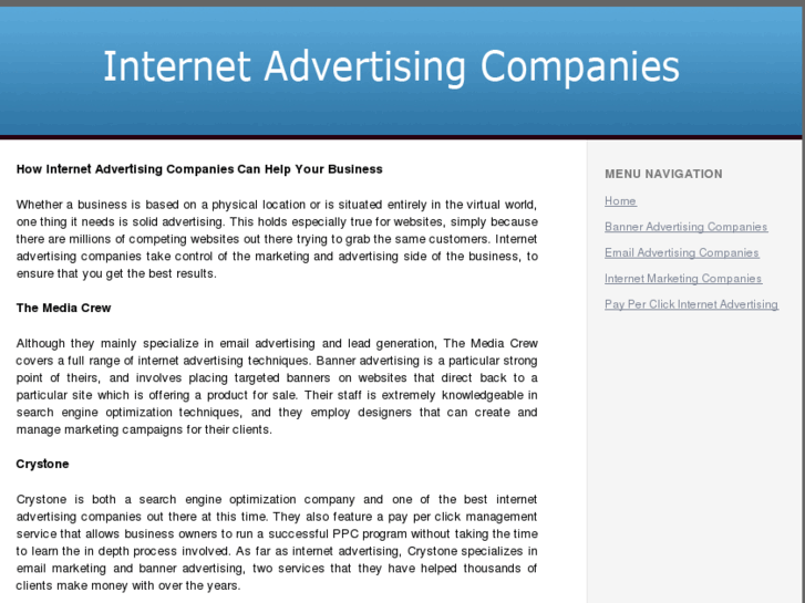 www.internetadvertisingcompanies.org