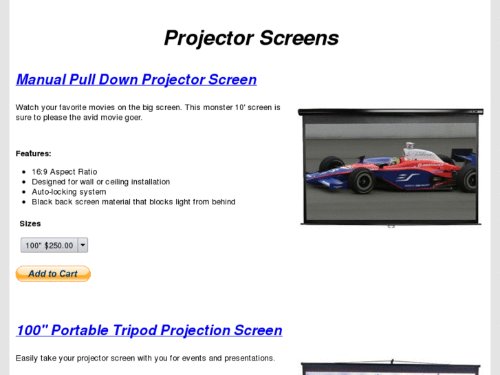 www.projectorscreen.org