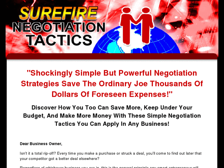 www.surefirenegotiationtactics.info