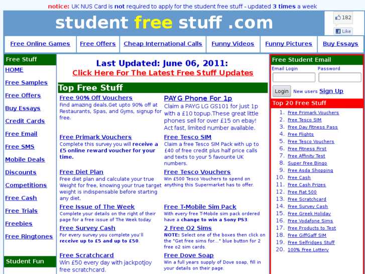 www.freestuffstudents.info