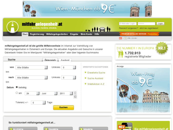 www.mitfahrgelegenheit.at