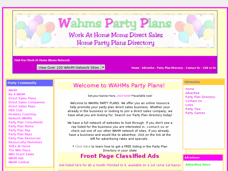 www.wahmspartyplans.com