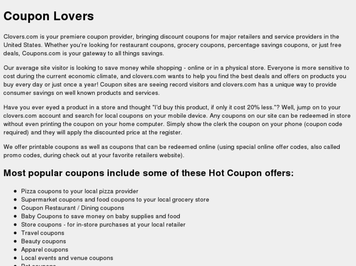 www.clovers.com