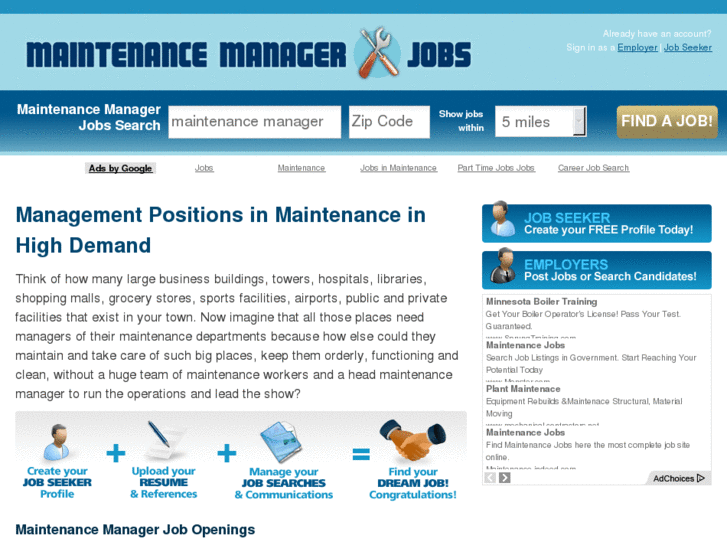 www.maintenancemanagerjobs.net