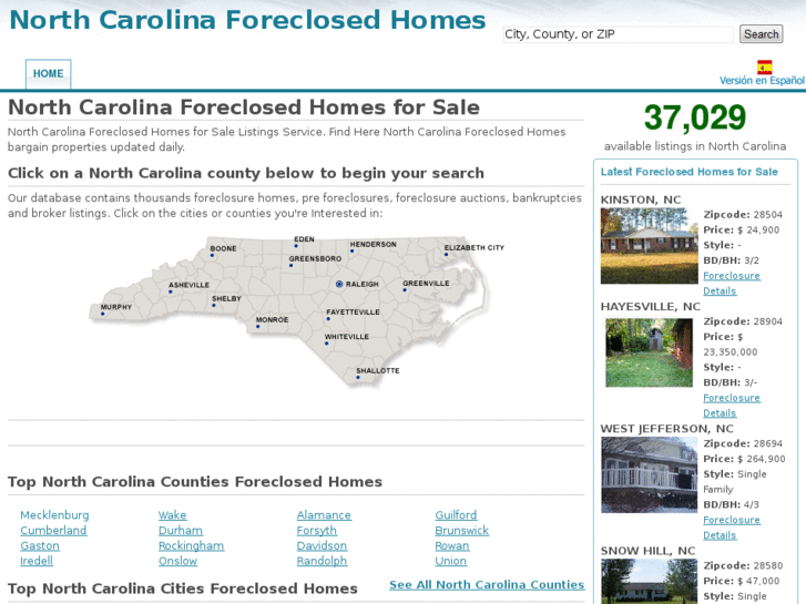 www.northcarolinaforeclosedhomes.net