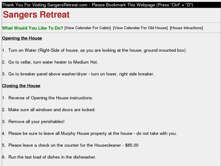 www.sangersretreat.com