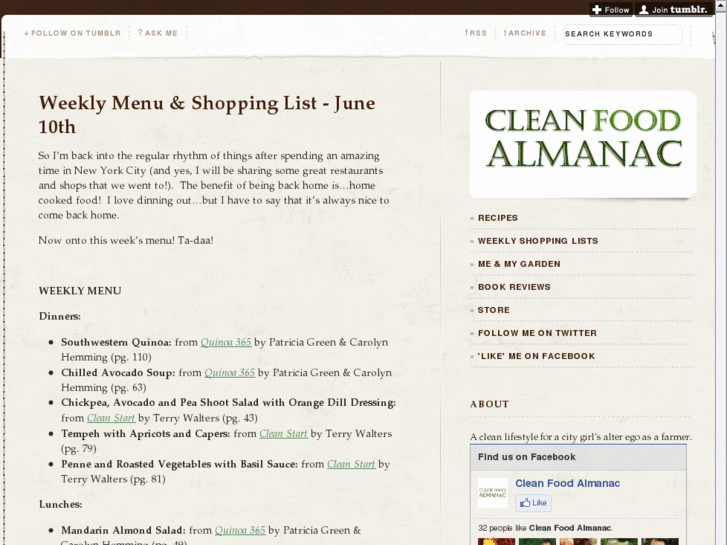 www.cleanfoodalmanac.com