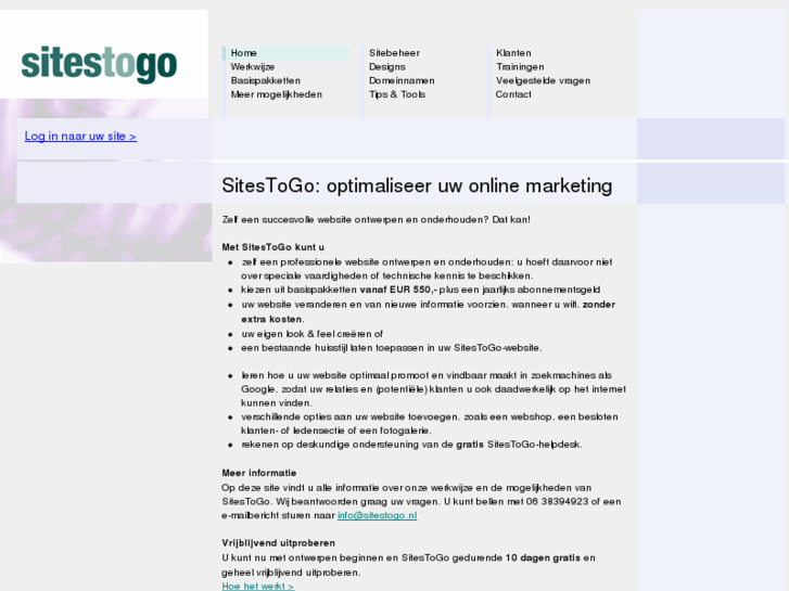 www.sitestogo.nl