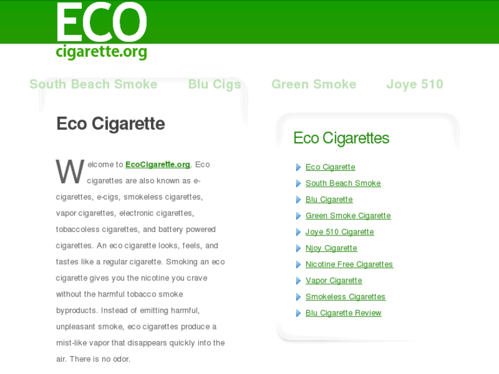 www.ecocigarette.org