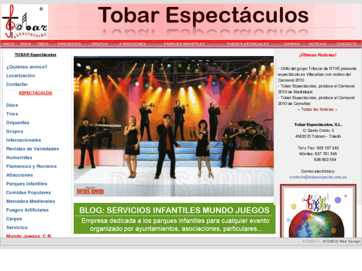www.tobarespectaculos.es