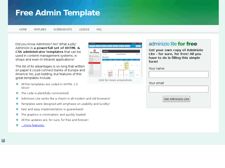 www.freeadmintemplate.com