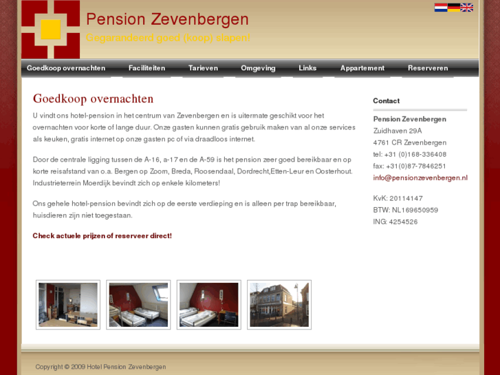 www.pensionzevenbergen.nl