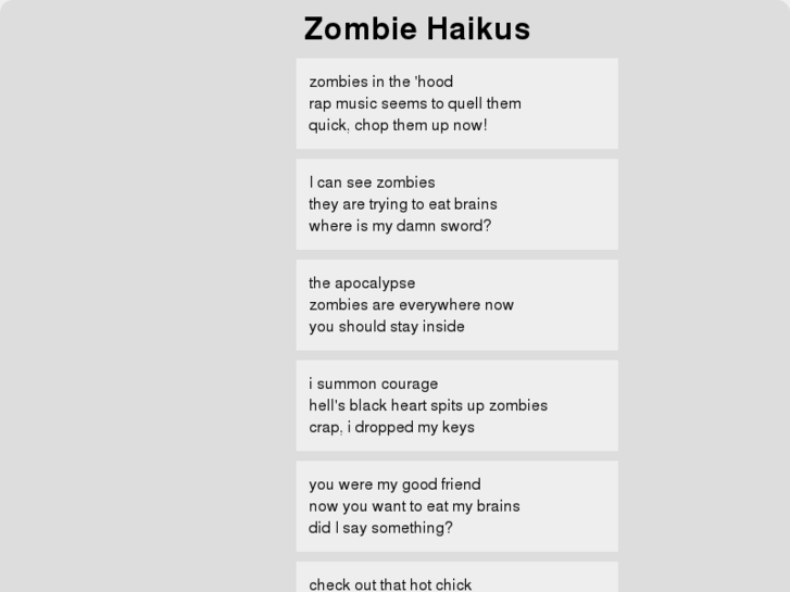 www.zombiehaikus.com