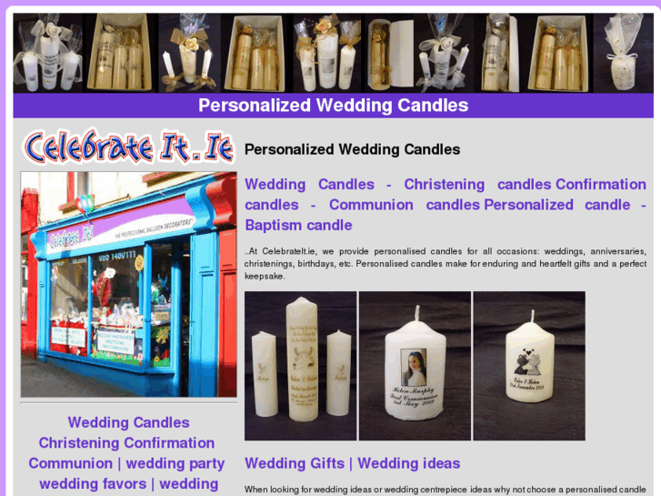 www.weddingcandles-ireland.com